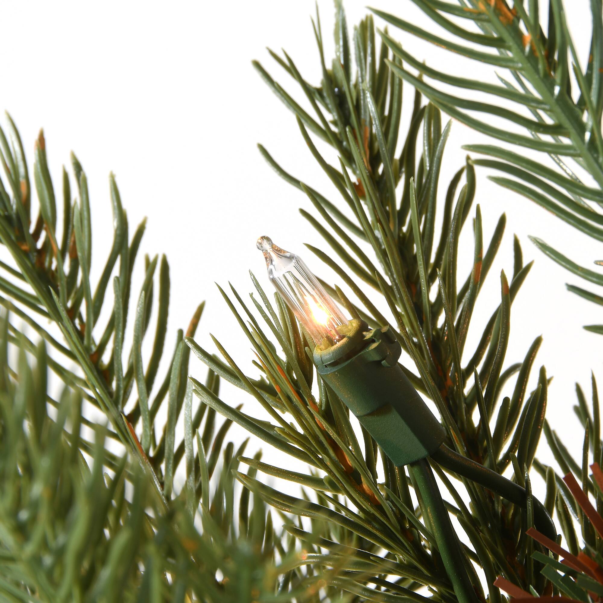 3ft. Pre-Lit Feel Real® Nordic Spruce Artificial Christmas Tree in Burlap Base, Clear Lights